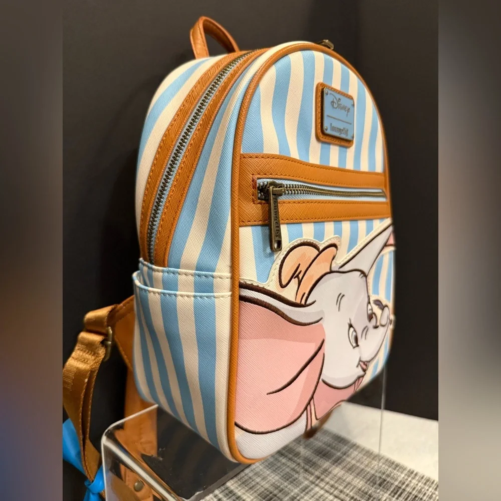 🐘 Loungefly x Disney Dumbo Mini Child Backpack – Blue Stripe